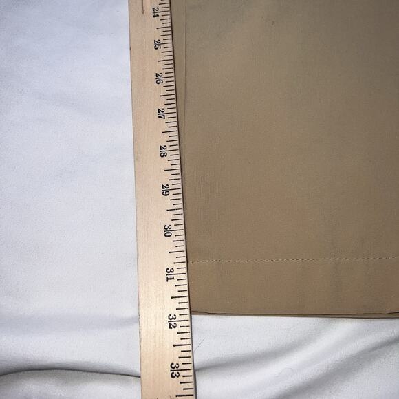Brooks Brothers Pants Mens Size 38/32 Beige Khaki Flat Front Poly-Stretch Slacks - Picture 6 of 16